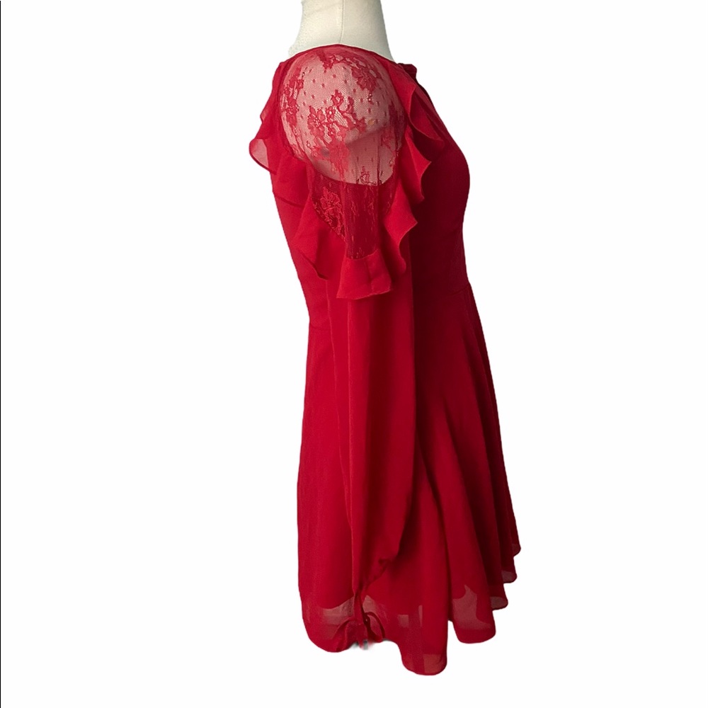 Lulus city of love red skater dress sz-sm - Picture 3 of 6